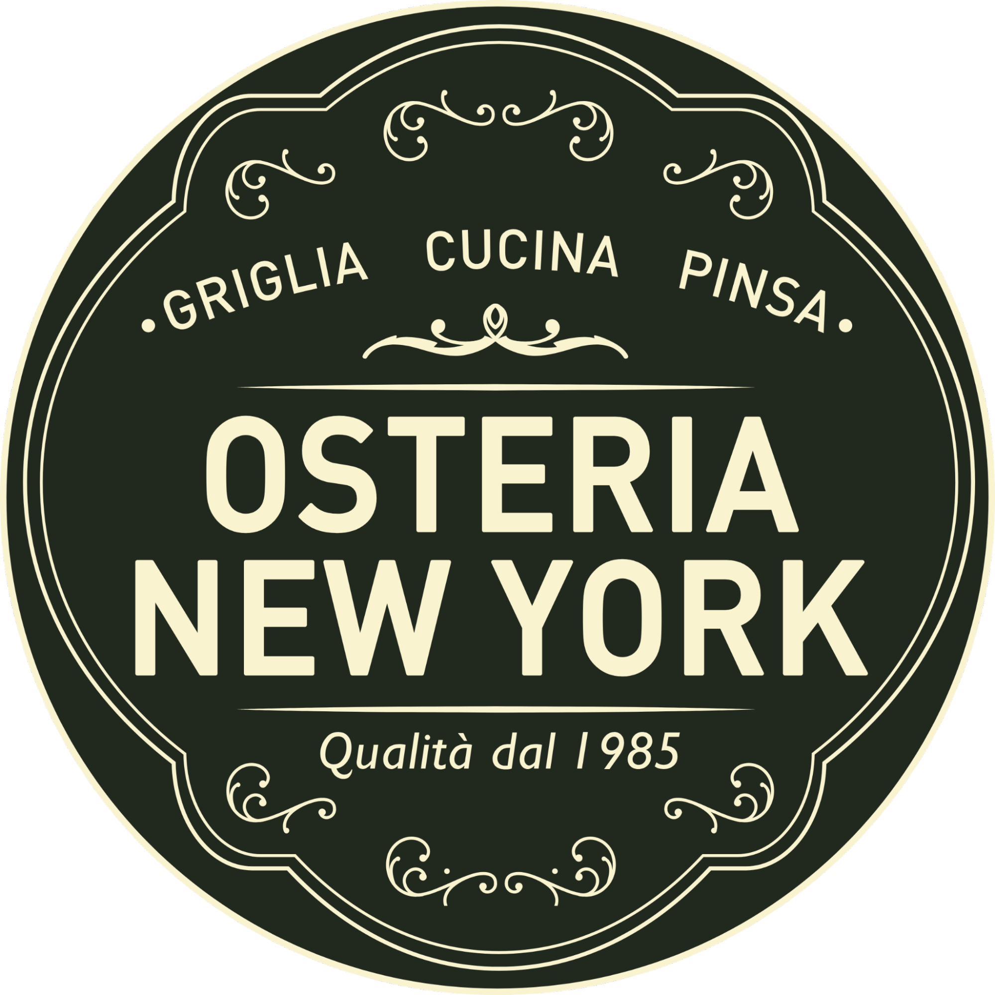 Logo Osteria New York · Qualità dal 1985
